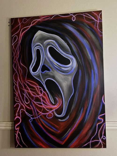 Black light ghost face