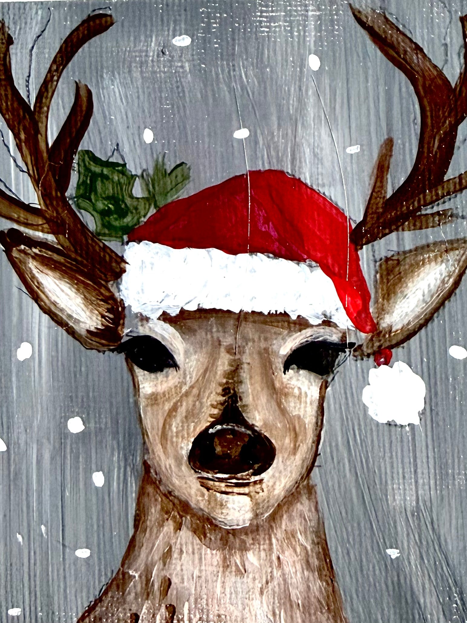 Festive deer print 4x6