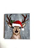 Mini festive deer canvas