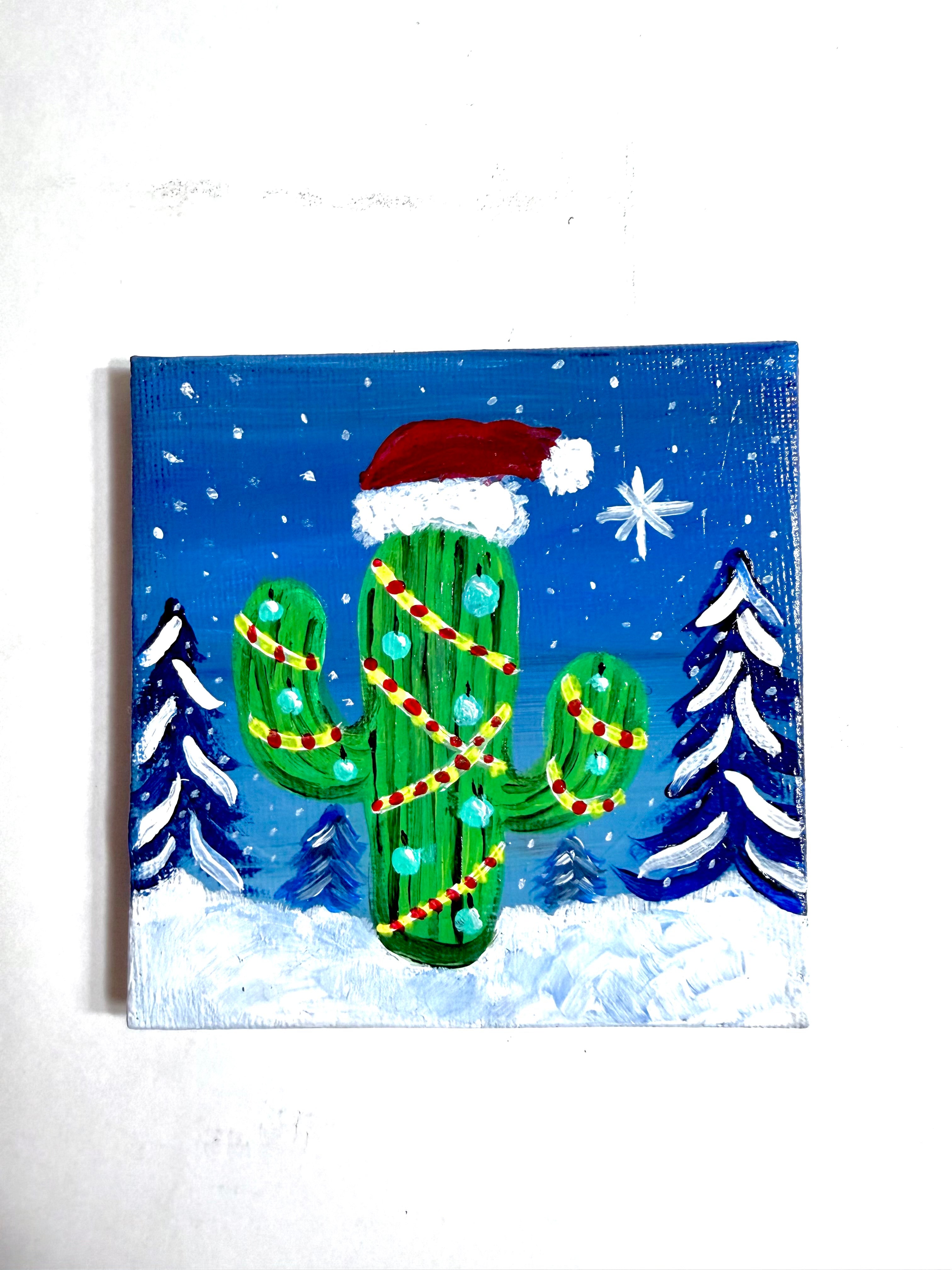 Mini Winter in the desert canvas